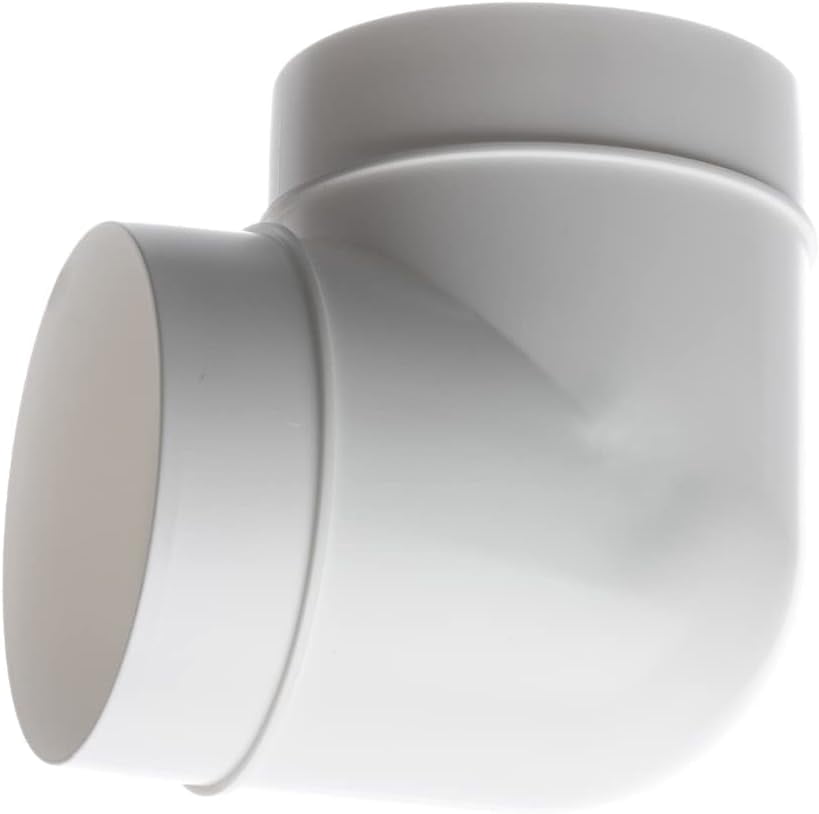 MKEUDQ-4 Inch Duct Connector - 90 Degree Elbow - Round PVC Ducting - Ventilation Pipe, Hose, Bend, Tube