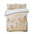 thumbnail image 2 of Quilts Twin Size, White Dandelion Soft Comforter Bedding Set for Bed, Spring Farmhouse Pastoral Flowers Floral Lightweight Quilted Bedspread with Pillow Cover(2 Pieces) for All Season, 68x86 Inch, 2 of 6