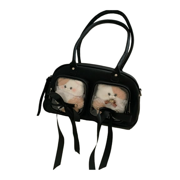 FENOHREFE Harajuku Itabag Shoulder Bag Transparent Pocket Messenger Bag Women's Ita Bag Crossbody Bag Handbag Satchel for Womens