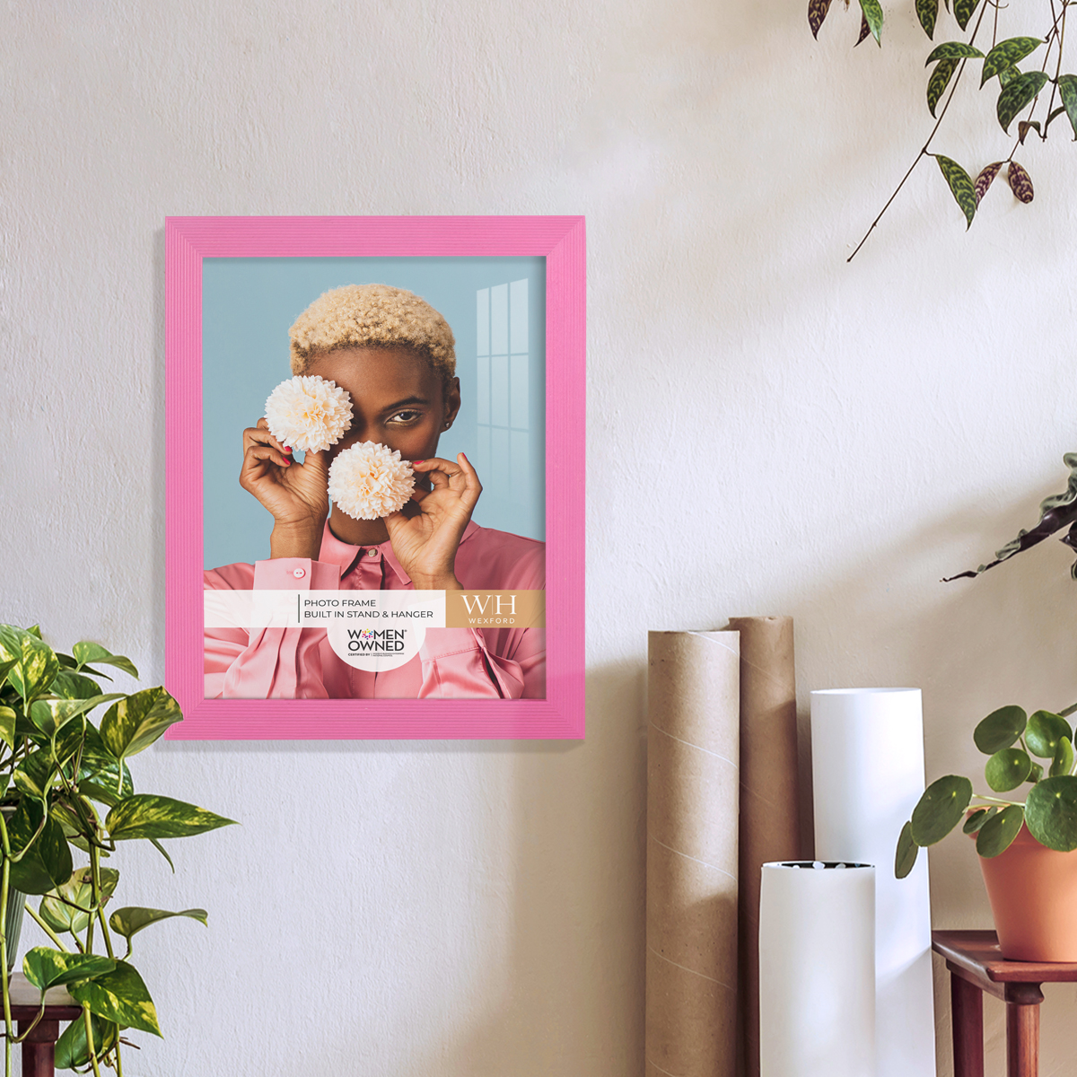 Grooved 5 in. x 7 in. Pink Picture Frame (Set of 2)