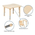 thumbnail image 4 of Flash Furniture 21.875"W x 26.625"L Rectangular Natural Plastic Height Adjustable Activity Table, 4 of 10