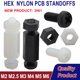 thumbnail image 2 of Black White Plastic Spacer Hex Nylon Standoff PCB Motherboard Threaded Support Board Rack Pillars Screw Nut Set M2M2.5M3 M4M5 M6, 2 of 5