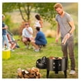 thumbnail image 5 of Vertical 19Inch Round Charcoal Smoker Grill,Heavy-Duty BBQ Smoker for Outdoor Multi-Layer Pellet Ideal for Meats-Offset Charcoal Grill with Thermometer,Black, 5 of 6