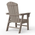 thumbnail image 4 of WestinTrends Dylan Outdoor Dining Chair – All-Weather Poly Lumber Adirondack Patio Chair, High Back, 330 lb Capacity, Weathered Wood, 4 of 14