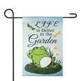thumbnail image 3 of Northlight Life is Better in the Garden Green Frog Outdoor Garden Flag 12.5" x 18", 3 of 8