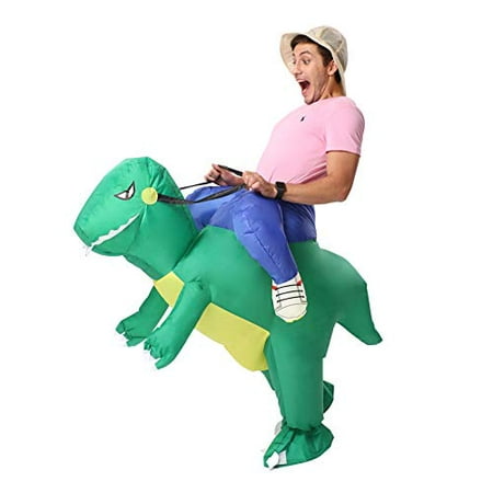 Decalare Dinosaur/Unicorn/Sumo/Bull Inflatable Costume Suit Halloween Cosplay Fantasy Costumes Adult (Adult-Green