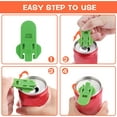 thumbnail image 5 of 12 Pieces Manual Easy Can Opener, Soda Beer Can Opener Beverage Can Top Ring Opener Tool, Leakproof Soda Can Cover Can Openers for Pop, Coke, Beer, Soda, Aluminum Beverage, 5 of 5