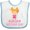 White and Blue, variant on Inktastic Future Lacrosse Star Girl Girls Baby Bib