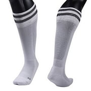 Angle View: Lian LifeStyle Boys' 1 Pair Knee Length Sports Socks for Baseball/Soccer/Lacrosse XL003 XS(White)