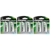 Energizer NH50BP-2 Rechargeable D Nimh Batteries (3 Packs of 2 = 6 Batteries)