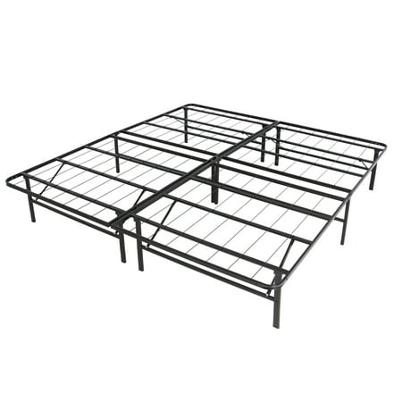Best Choice Products Dual-Purpose Queen Sized Foldable Metal Platform Bed Frame Mattress Foundation,