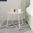 thumbnail image 2 of Grand Patio Steel Patio Side Table, Weather Resistant Outdoor Round End Table, White, 2 of 9