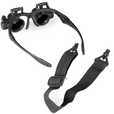 Magnifier With Light - Magnifying Glasses 10X 15X 20X 25X Eye Jewelry Watch Repair Magnifier Glasses With 2 LED Lights Microscope