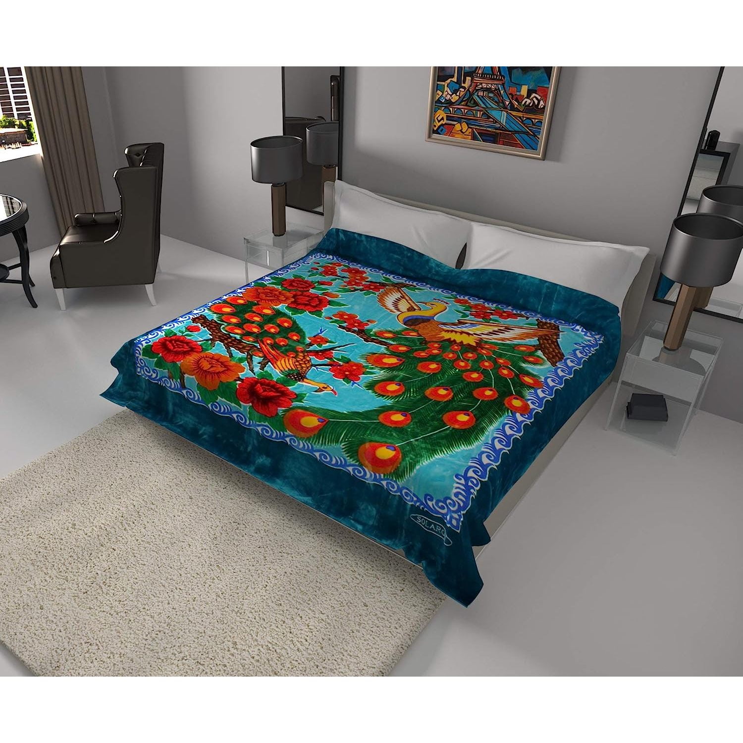 Bilot Queen Peacock Korean Mink Blanket