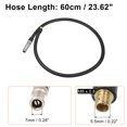 thumbnail image 4 of Unique Bargains 1pcs 60cm Flexible Copper Rubber Tube Tire Valve Connect Pipe Air Chuck Inflator Compressor Pump Extension Hose for Car, 4 of 6