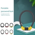 thumbnail image 4 of Flexible Bike Lock Anti-theft 5 Digit Password Ring Coiled Security Cable Ring Chain Number Thickened Locks Helmet Padlock Bicycles Scooter Long/Red, 4 of 9