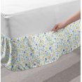 thumbnail image 2 of Tulip Bed Skirt, Fresh Spring Meadow Pattern with Wildflowers and Tulips Rural Nature, Elastic Bedskirt Dust Ruffle Wrap Around for Bedding Decor, 4 Sizes, Pale Green Pale Blue, by Ambesonne, 2 of 2