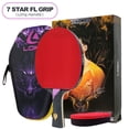 thumbnail image 1 of DRAGON Series Table Tennis Racket Professional Offensive Ping Pong Racket Paddle Bat 5 Wood 2 Carbon 6/7/8/9/10 Stars D-7 Star FL, 1 of 6