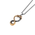 thumbnail image 5 of Viking Infinity Dragon Pendant Two Tone Stainless Steel Necklace Berserker with Chain Celtic Knot Amulet, Nordic Jewelry, 5 of 5