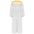 thumbnail image 4 of TiaoBug Robe de Choeur Pasteur pour Femmes et Hommes Unisexe à Manches Longues Color Block Robe de Juge Halloween Cosplay Blanc TG, 4 of 7