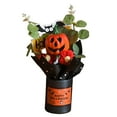 thumbnail image 2 of Ramo de cabeza de calabaza de Halloween, adorno de fantasma de calabaza, decoración, mini flor Naranja, 2 of 9