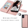 thumbnail image 5 of NJJEX Wallet Case for Samsung Galaxy A03S A12 A13 A14 A23 A32 A51 A52 A53 A54 5G Case,[9 Card Slots] PU Leather Credit Holder Folio Flip [Detachable] Kickstand Lanyard Magnetic Phone Cover [Rose Pink], 5 of 7