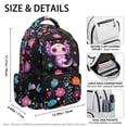 thumbnail image 4 of FKELYI 17 Inch School Bookbag for Kids Backpack Spacious Schoolbag for Elementary Student Hippie Flower Axolotl Print Casual Daypack with Multi-Pockets Travel Knapsack, 4 of 7