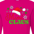thumbnail image 4 of Inktastic Mimi Claus with Christmas Santa Hat and Snowflakes Long Sleeve T-Shirt, 4 of 5