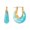 Blue, variant on Stylish Moon Drop Earrings Glossy Resin Body And Sturdy Metal Accent