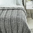 thumbnail image 5 of Cozy Tyme Francine Channel Knit Throw - 40"x 60" Light Grey, 5 of 11