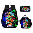 thumbnail image 3 of Smiling Critters Bag Three-piece Cartoon Backpack Satchel Pencil Bag Smiling Animal-week, 3 of 4