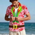thumbnail image 6 of Unisex Relaxed Short-Sleeve Heart Print Couple Shirt Valentine's Day Gift Turn-Down Collar Summer Casual Multi-Color, 6 of 9