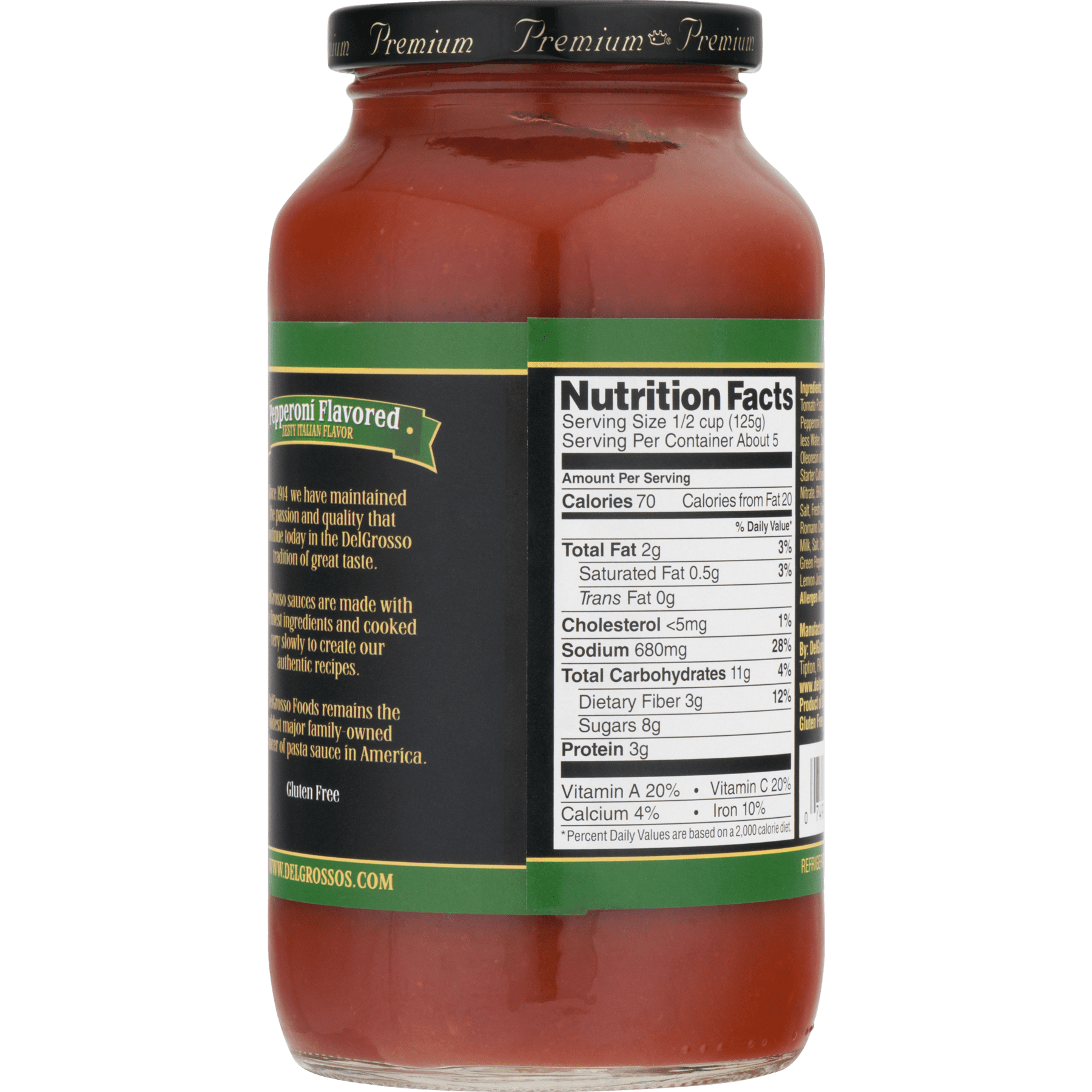 (12 pack) DelGrosso Pasta Sauce Pepperoni Flavored