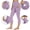 Purple, variant on SwiftWear Booty Lifting Capri Pants for Women - High Waist Yoga Capris with Pockets, Tummy Control Workout Slim Fit Pants S-3XL