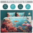 thumbnail image 6 of 3PCS Underwater World Ship Coral Duvet Cover Set Twin, 1 Duvet Cover And 2 Pillowcase, Duvet Cover for Kids Girls Boys And Teens, 6 of 6