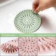 thumbnail image 3 of Tapón para el pelo de silicona duradera, cubiertas para drenaje de ducha, fácil de instalar y limpiar, traje para baño, bañera y cocina, paquete de 5 Xemadio HMHZ699, 3 of 9