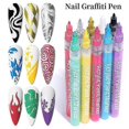 thumbnail image 5 of Nail Art Graffiti Pen Waterproof Paint Drawing Liner Brush Manicure Polish, 5 of 5