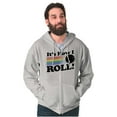 thumbnail image 5 of How I Roll Funny Bowling Ball Pun Zip Up Hoodie Men's Women's Brisco Brands S, 5 of 6
