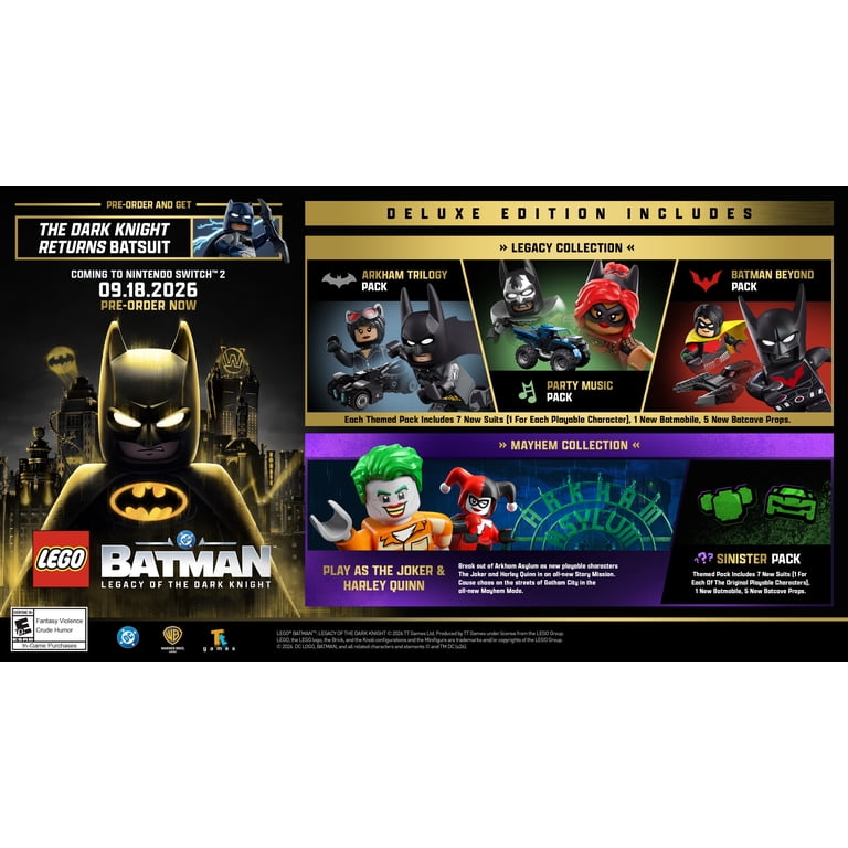 Batman deluxe set バットマン　アメコミ② LEGO® Batman™: Legacy of the Dark Knight Deluxe Edition - Nintendo