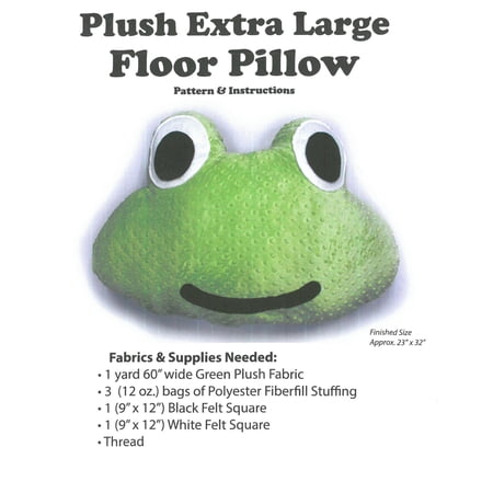 Plush Extra Large Frog Floor Pillow Pattern and Instructions (M416.19) price history on PriceWatchPro