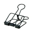 thumbnail image 2 of Wweixi 20 Pieces Paper Clip Hallow Electroplated Unfading Solid Color Replacement Home School Office Clips Desk Organizer Black 32mm, 2 of 6