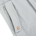 thumbnail image 5 of Luxalzxs Cotton Linen Capri Pants for Women Casual Summer Elastic High Waist Loose Fit Pants Cropped Wide Leg Lounge Pants with Pockets, 5 of 5