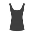 thumbnail image 5 of MESSUEN Tank Tops for Women Fitted Tank Tops for Women Square Neckline Crop Plus Size Going Out for Ribbed Tank Shirts Undershirt Women's Casual Tops Womens Tank Tops Summer Dark Gray M, 5 of 6