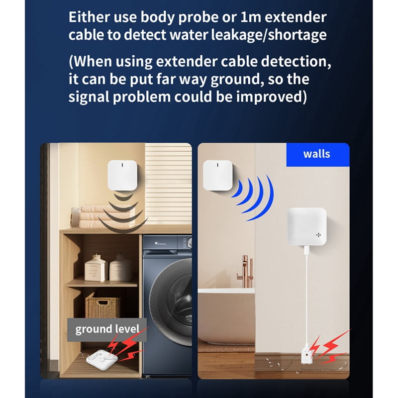 Tuya ZigBee Water Leak Sensor Smart Water Leak & Flood Detector WiFi Water Leak Sensor Smart Notification App