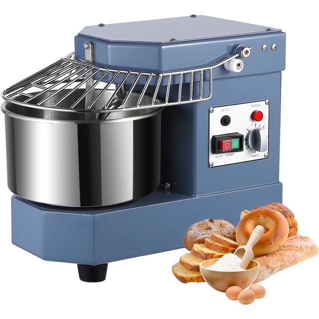 Ourlova Commercial Dough Mixer 10.5Qt - 650W Dual Rotating Dough Kneading Machine with Stainless Steel Bowl/Security Shield/Timer - Heavy-Duty Commercial Stand Mixer for Bakeries Pizzeria