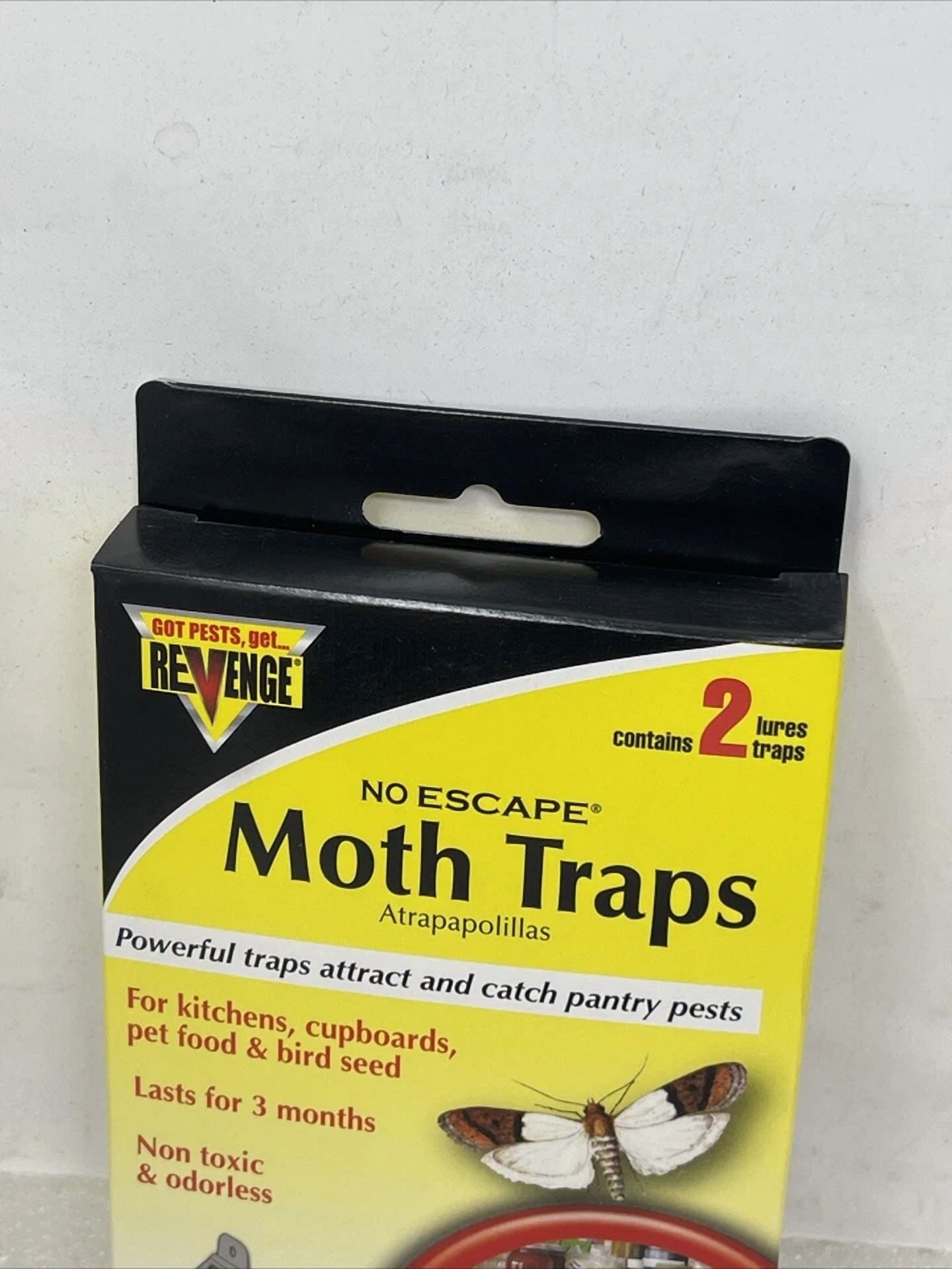 CRESTIN- (2 Pack) Revenge No Escape Moth Traps Lures, For Kitchens, Pet Food/Bird Seed