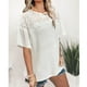 thumbnail image 1 of Top de manga corta, top de manga corta para mujer, top holgado de verano, top de cuello redondo, ultra sensible, 1 of 5