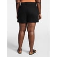 thumbnail image 3 of Terra & Sky Women's Plus High Rise A Line Denim Shorts, 5" Inseam, Sizes 16W-26W, 3 of 5