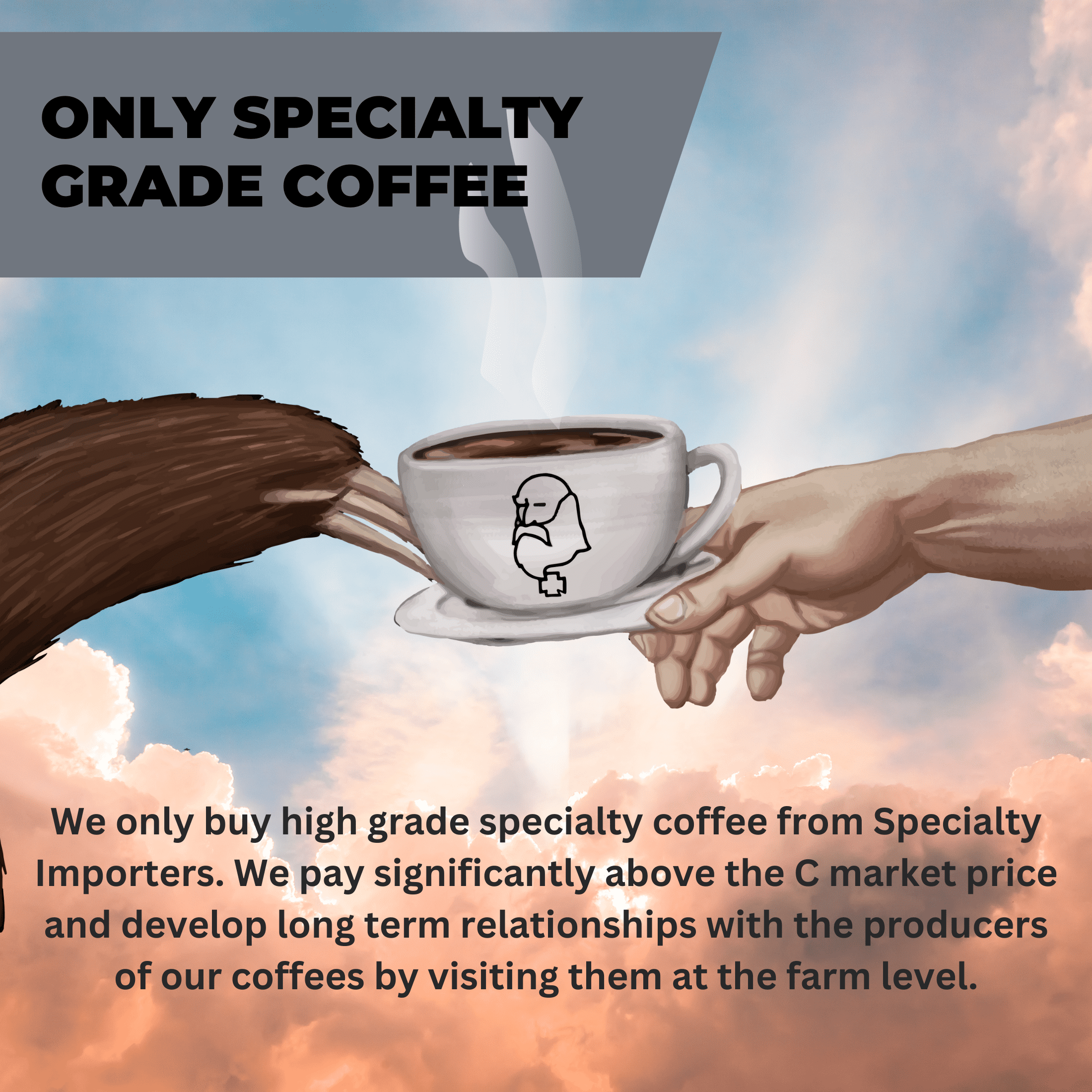 Local Mad Priest Coffee Roasters - Mocha Java Blend, Whole Bean, Medium Light Roast, 10oz