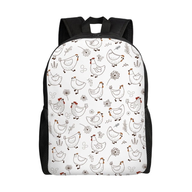 Fotbe Funny Chicken Mochila de Viaje para Laptop, Mochila Ejecutiva Delgada y Resistente 15.6"